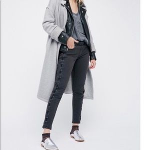 Blank NYC grey lace-up skinny jeans Size 26